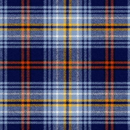 Weaving Belfast's Story An image of Belfast City Hall merging with the newly official Belfast Tartan